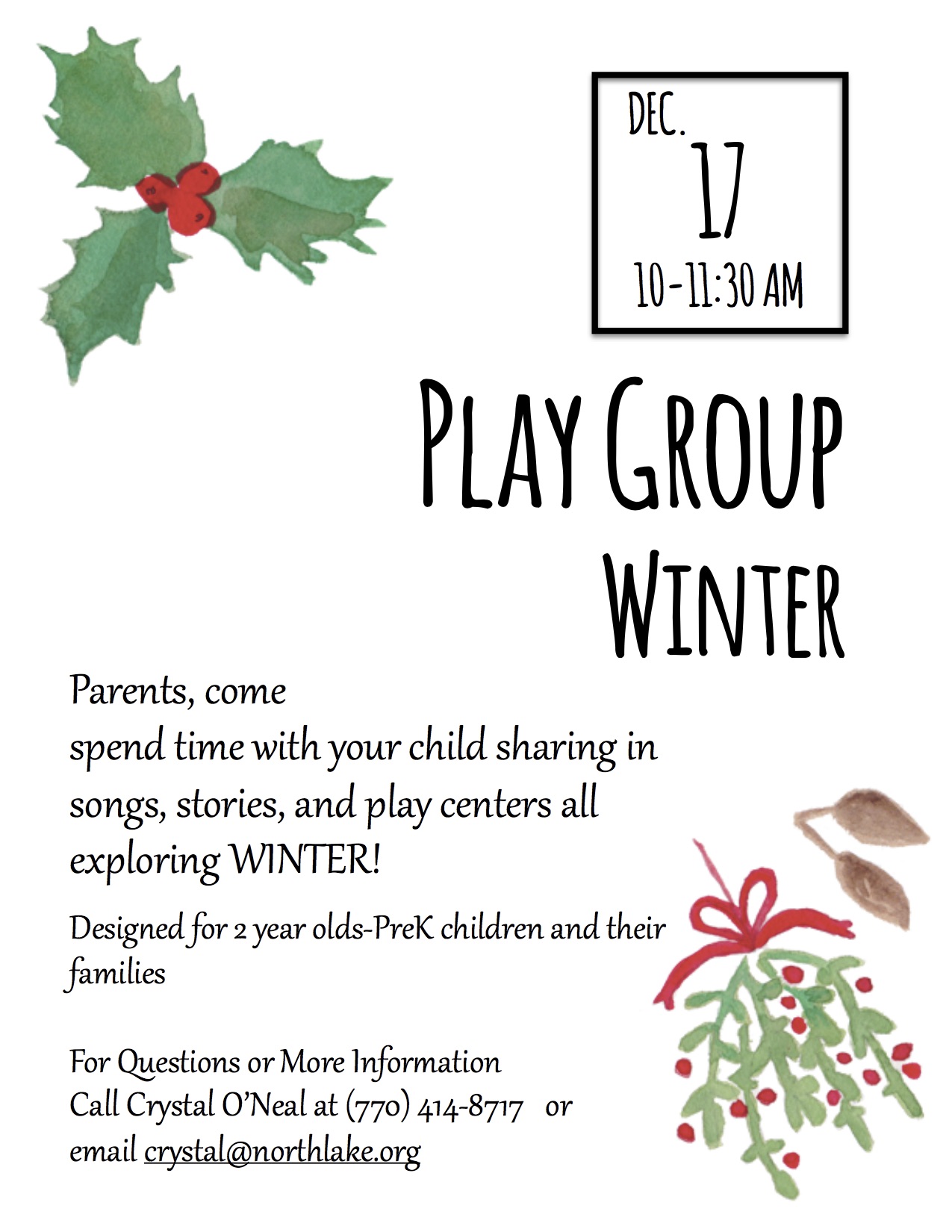 Play Group- Winter flyer